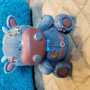 🎈3 FOR $10. Bull/Cow Figurine  Blue and Brown - rosin material